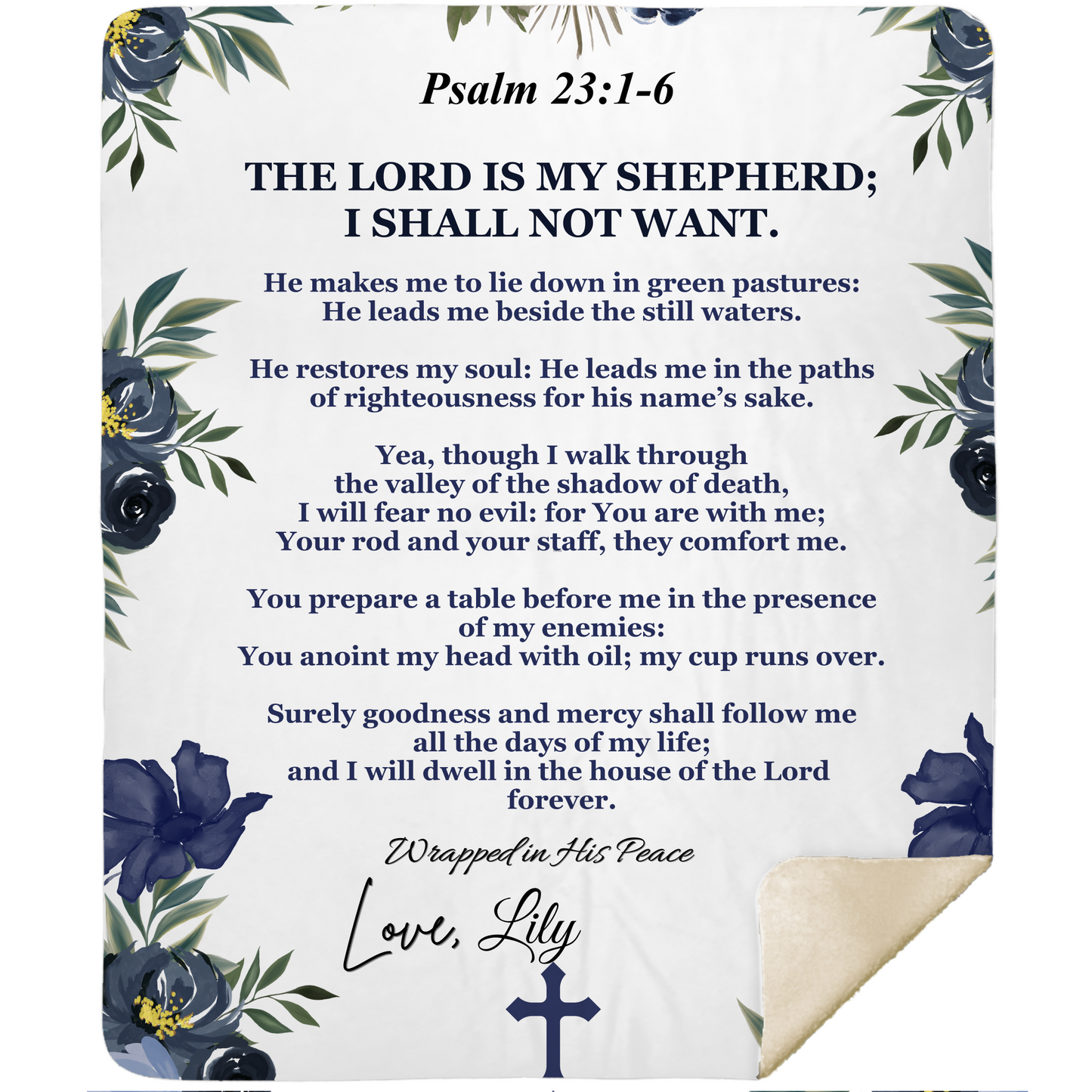 Lords Prayer Personalized Blanket 50x60