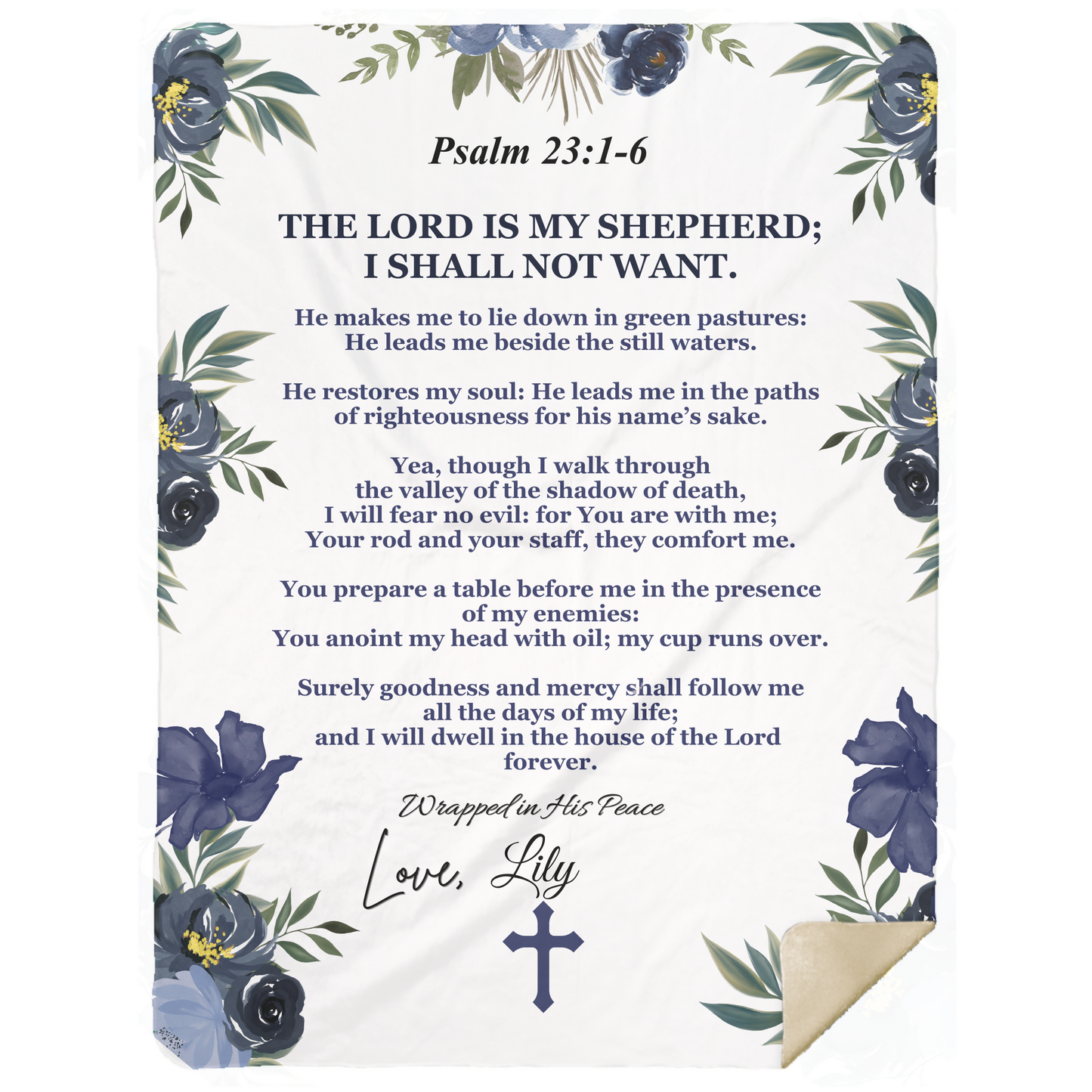 Lords Prayer Personalize Blanket 60x80
